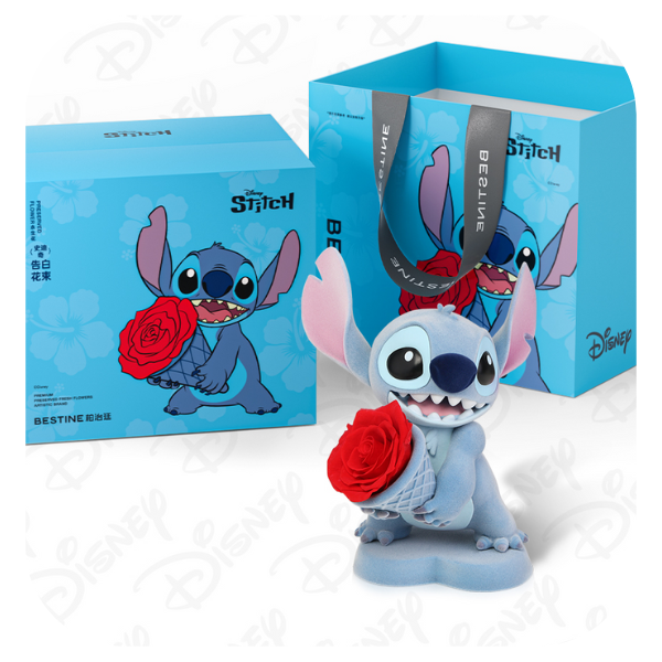 Stitch Amor Eterno - Material Antialérgico - Presenteie Quem Você Ama! [ÚLTIMAS EMBALAGENS]