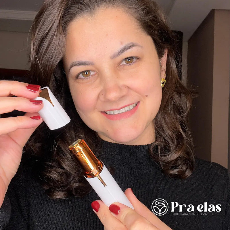 Caneta Depiladora Facial e Corporal + Cabo USB + Escova de limpeza